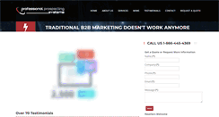 Desktop Screenshot of professionalprospecting.com