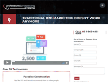 Tablet Screenshot of professionalprospecting.com